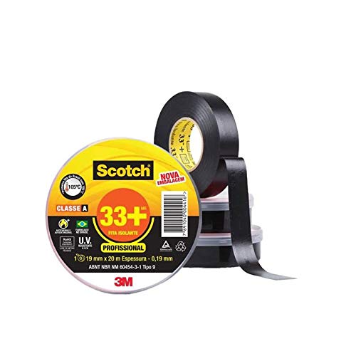 7891040004416 - FITA ISOLANTE PRETA SCOTCH 33+ 19MM X 20M